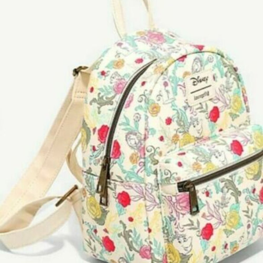 Disney Beauty And The Beast Mini Backpack Rose Bag - Picture 3 of 8